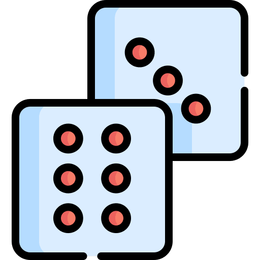 Dice gambling hobbies and free time entertainment icon