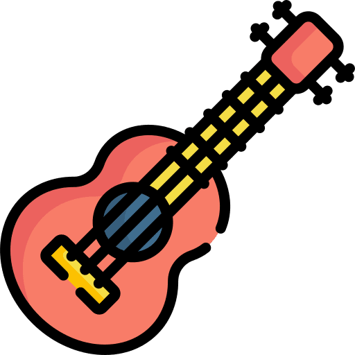 Guitar music and multimedia music strings icon