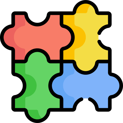 Puzzle pieces game shapes puzzle pieces icon