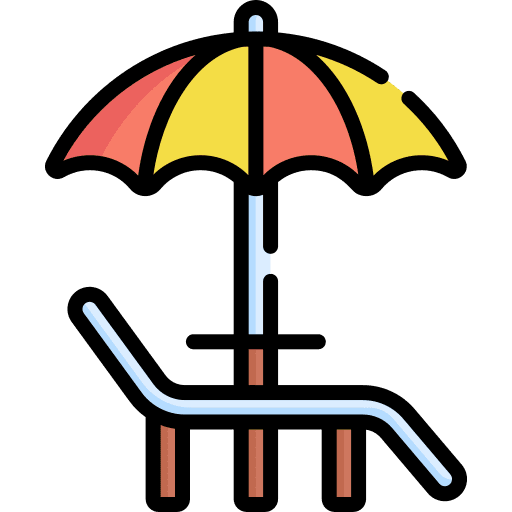 Umbrella holidays sun umbrella vacations icon