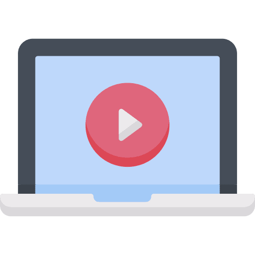 Video laptop interface play video icon