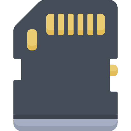 Micro sd card memory storage data icon