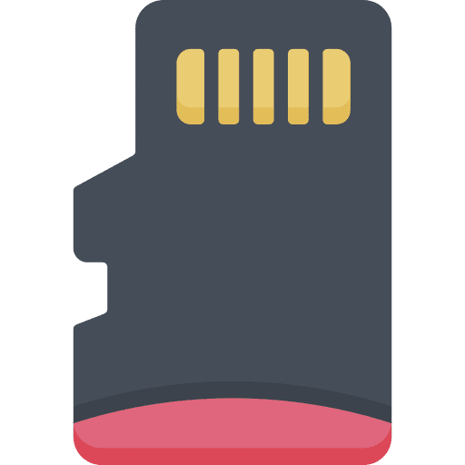 Micro sd card multimedia storage device flash card icon