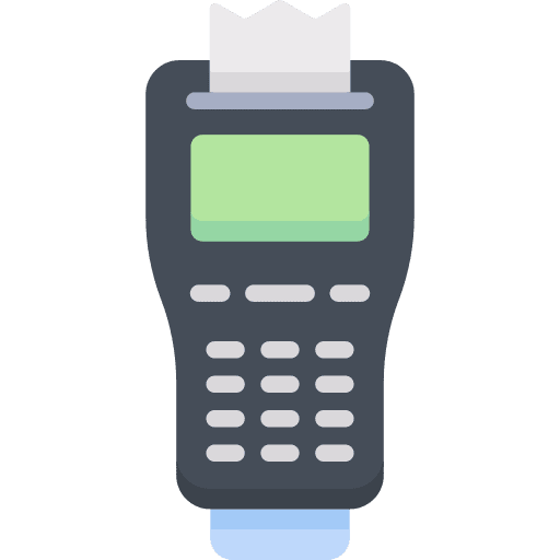 Point of service credit card payment point of service business icon
