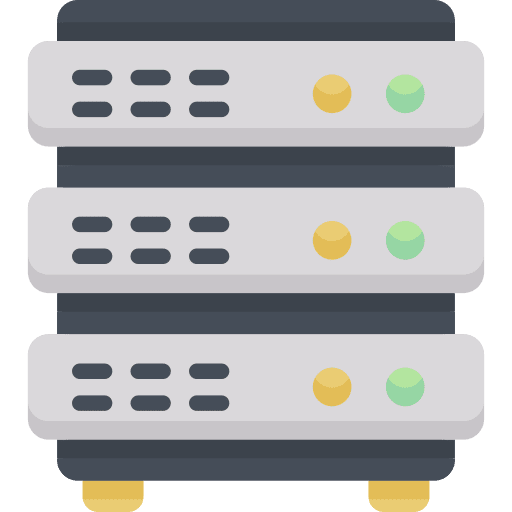 Server database technology multimedia icon