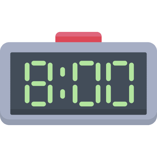 Digital clock digital clock alarm device icon