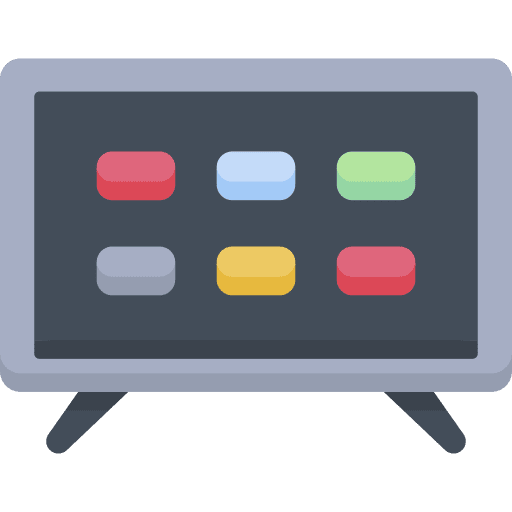 Smart tv screen smart tv multimedia icon