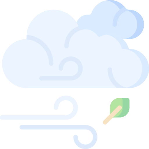 Windy cloud meteorology winter icon