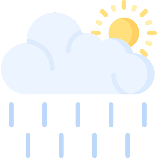 Rainy haw weather raining meteorology icon