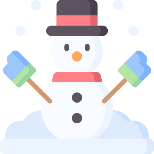 Snowman xmas cold winter icon