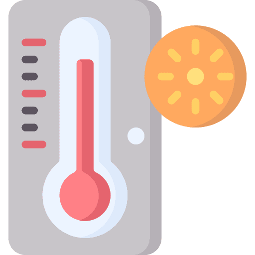Hot temperature weather climate temperature icon