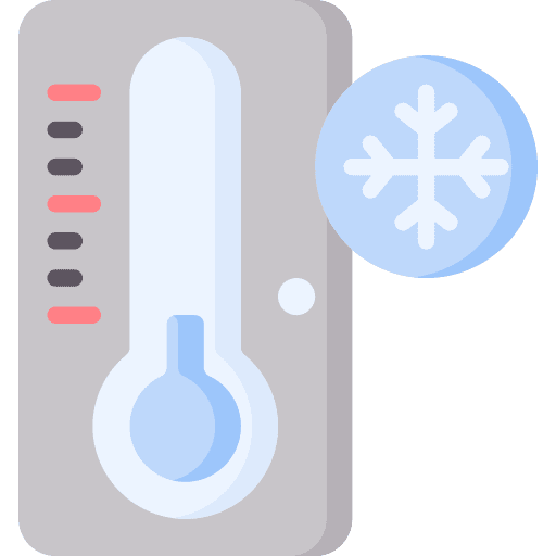 Low temperatures weather snow meteorology icon