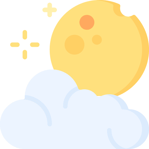 Night meteorology moon phase weather icon