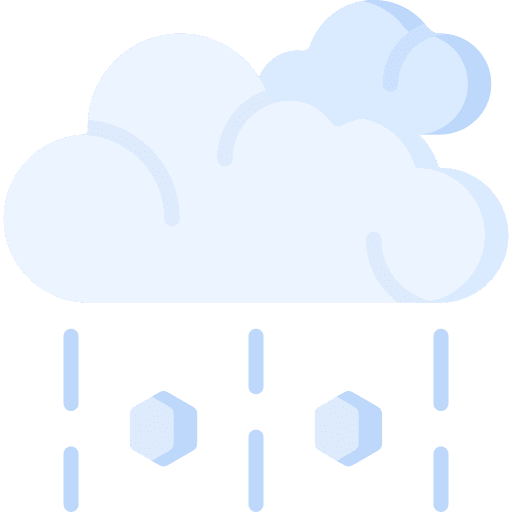 Sleet climate clouds snowy icon