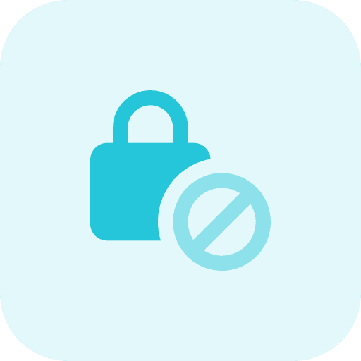 Blocked password secure lock icon