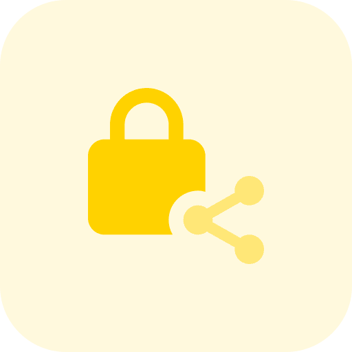 Share restricted closed security icon