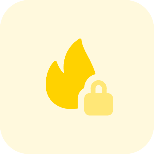 Firewall firewall padlock security system icon