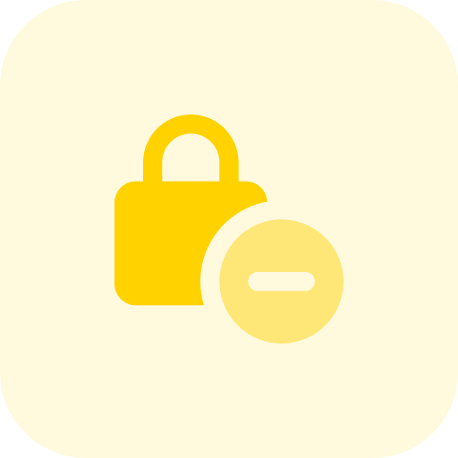 Remove closed security password icon