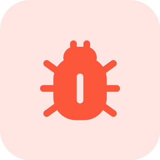 Virus insect security bug icon
