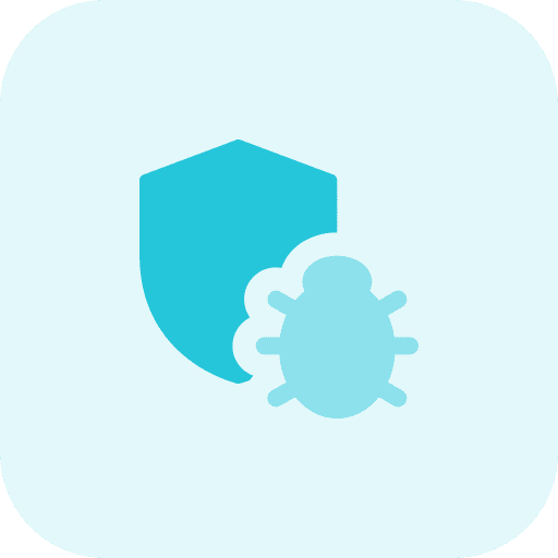 Bug shield bug secure icon