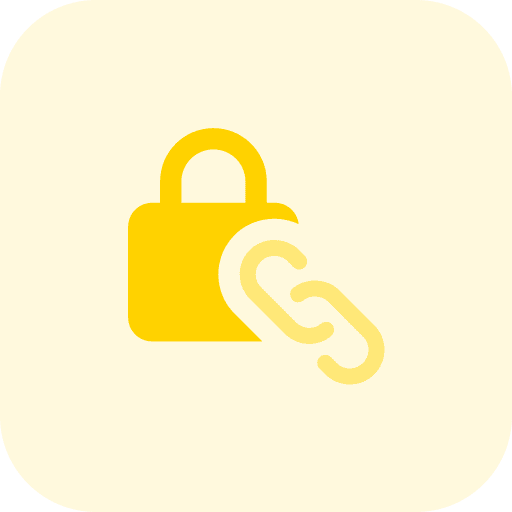 Linked padlock lock linked icon