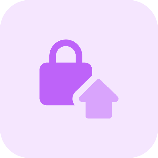 Upload restricted security secure icon