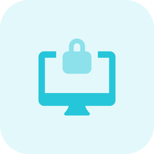 Lock desktop restricted protection icon