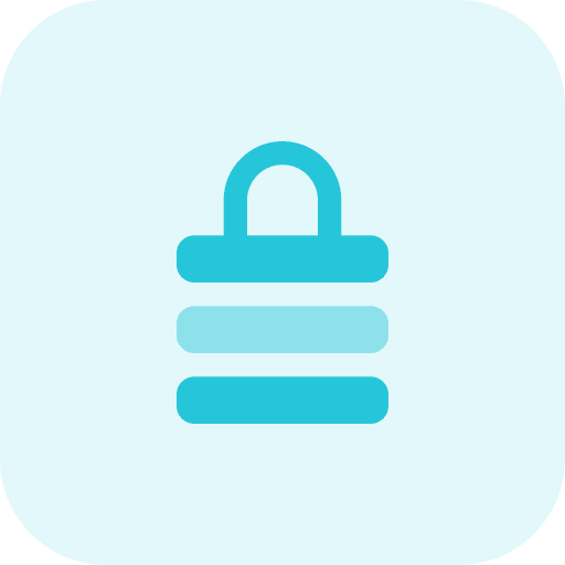 Server privacy padlock blocked icon