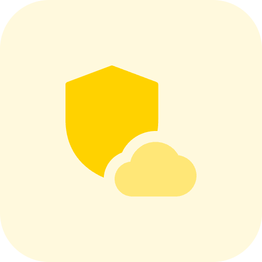 Cloud computing protection protected antivirus icon