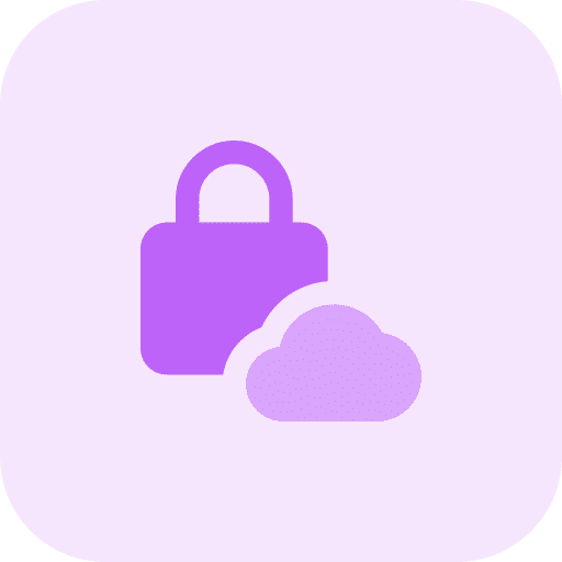 Cloud padlock locked closed icon