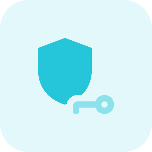 Key shield key protection icon