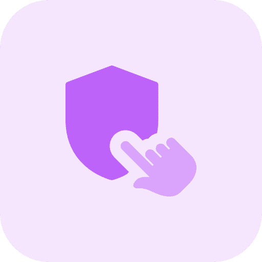 Touch screen touch screen antivirus verified icon