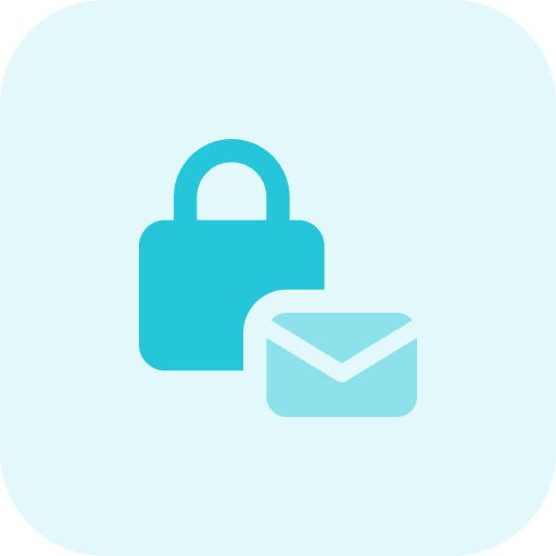 Email blocker password closed padlock icon