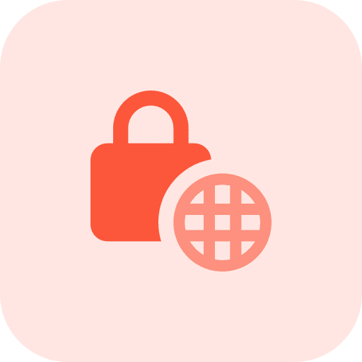 Global padlock restricted locked icon