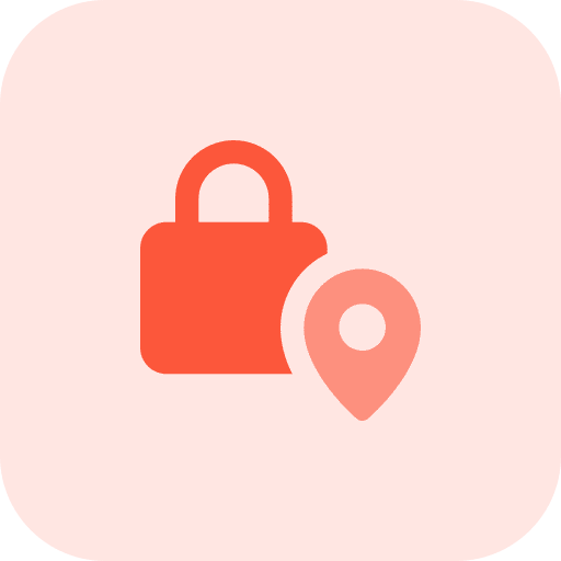 Location lock secure restricted icon