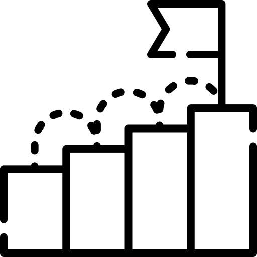 Achievement business and finance marketing stats icon