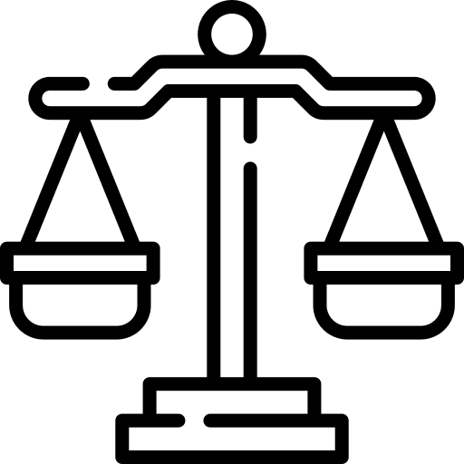 Balance justice balanced law icon