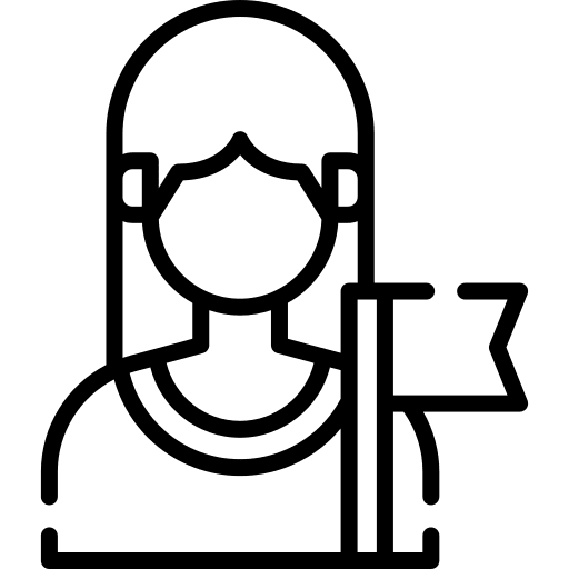 Leader leadership teamwork flag icon