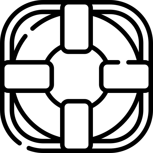 Life buoy floating help navigate icon