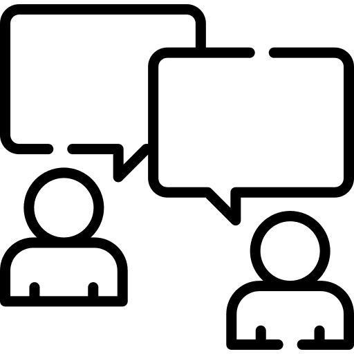 Chat interaction communications counselling icon
