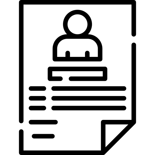 Cv people files and folders contact person icon