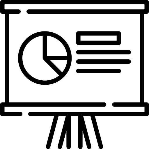 Presentation statistics chart business icon