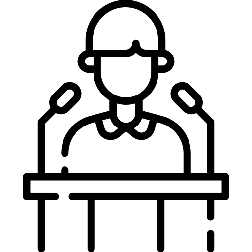 Speech education micro people icon