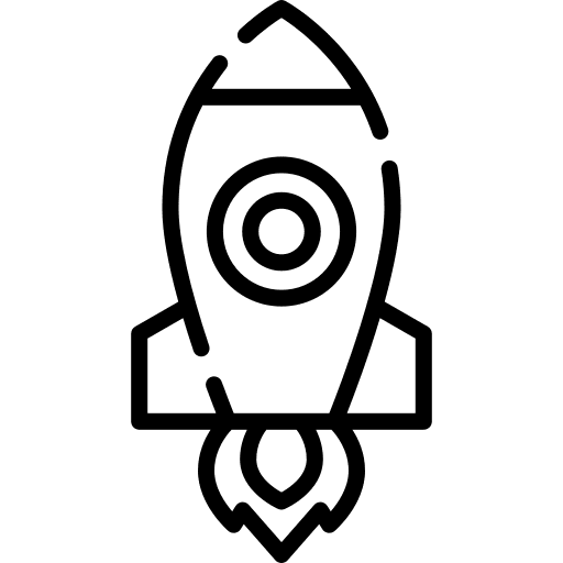 Startup transportation rocket ship space ship icon