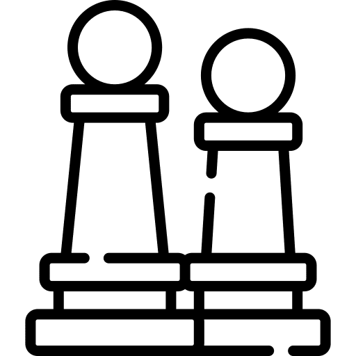 Strategy business and finance chess pieces gaming icon