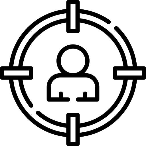 Target focus advertisement commercial icon