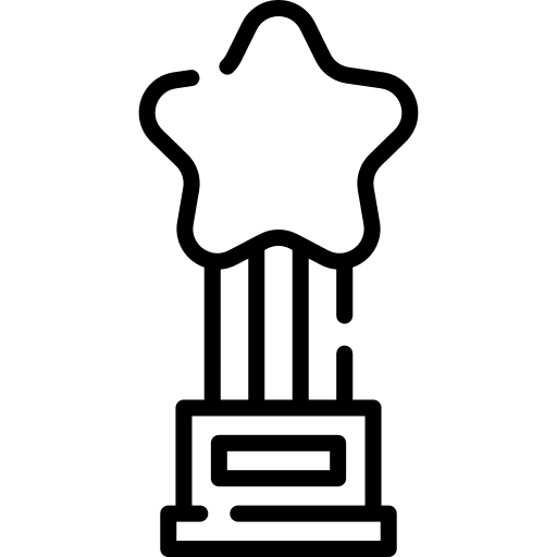 Trophy entertainment prize win icon