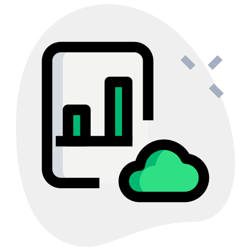 Cloud computing infographic graph business and finance icon