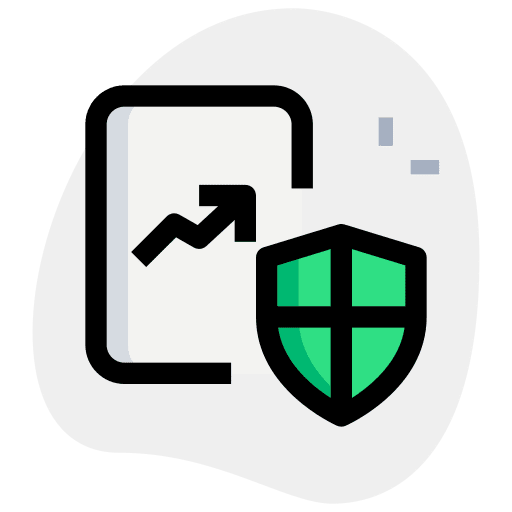 Defense business document line chart icon