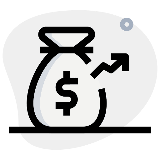 Deposit dollar bag sack icon